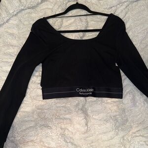 Calvin Klein Black Long Sleeve Top